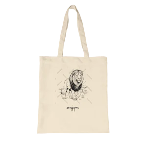 Tote Bag Unjque Line Art - Lion
